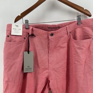RODD & GUNN Essentials Straight Fit W42 L32 Pink Pants Casual Trousers